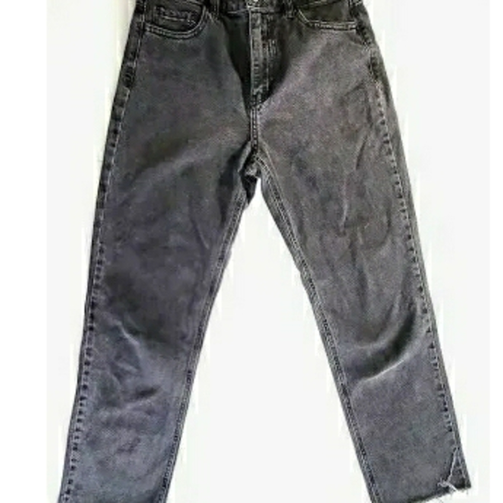 Carly Jean Los Angeles Straight Leg Washed Gray Women's Jeans